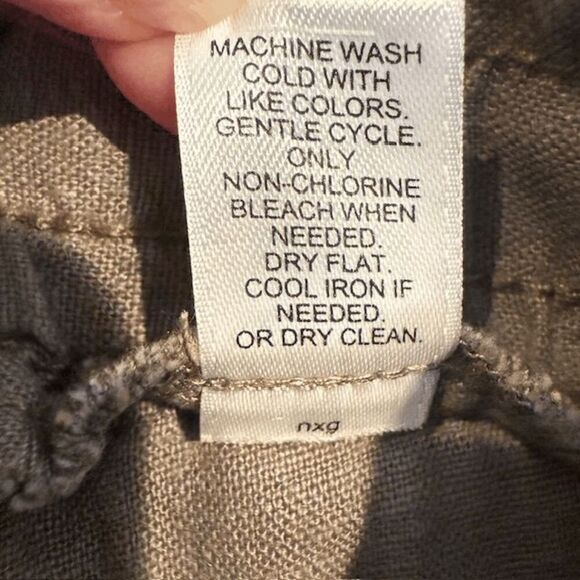 NWT EST. 1946 Linen Blend Shorts Light Brown Elastic Waist Pockets Size Medium - Picture 7 of 10